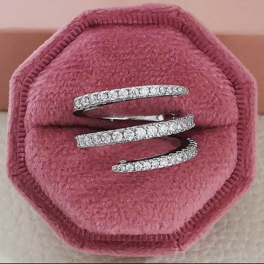Diamanté Layered Ring